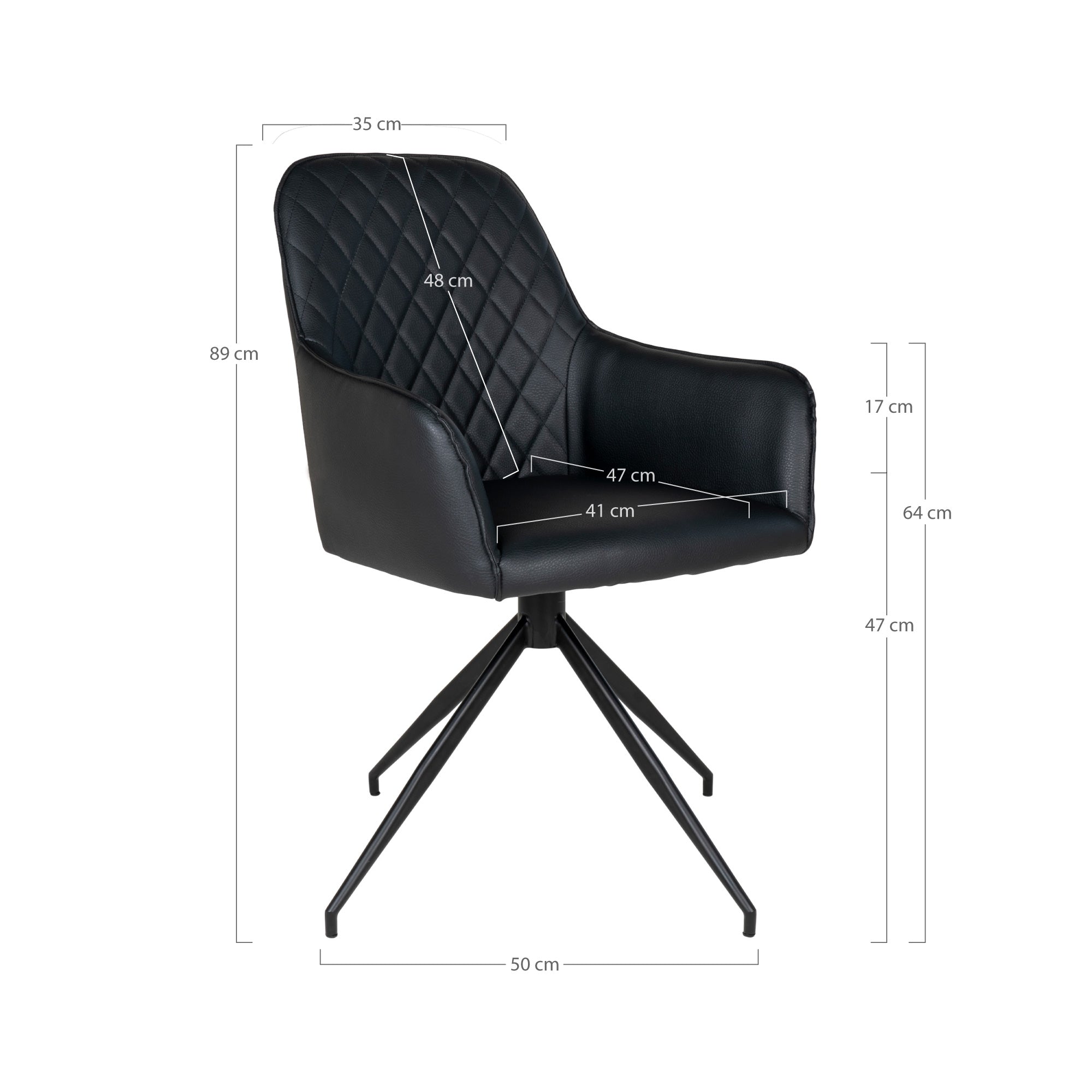 Chaise de salle à manger Harbo noire