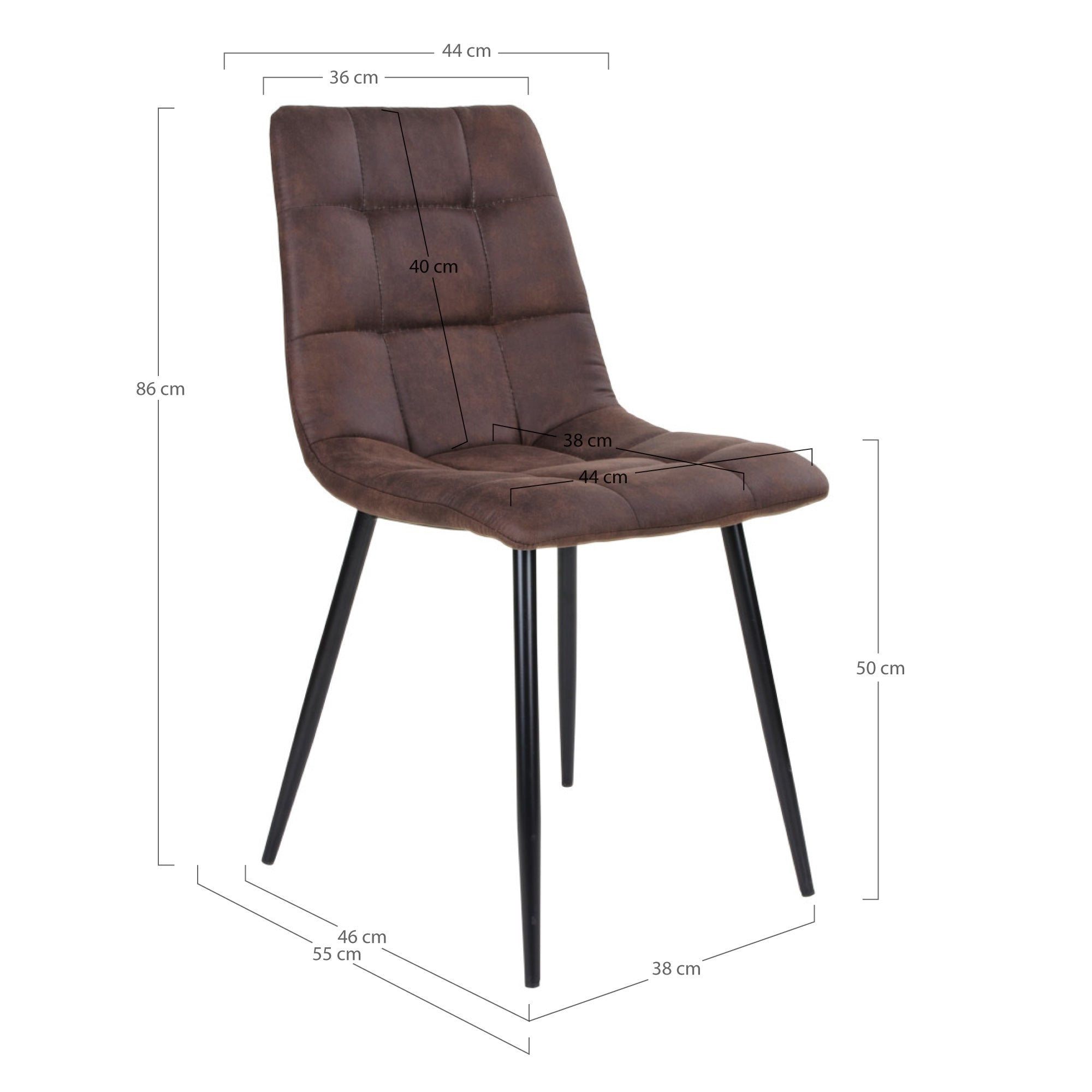 Chaise Middelfart Marron Foncé