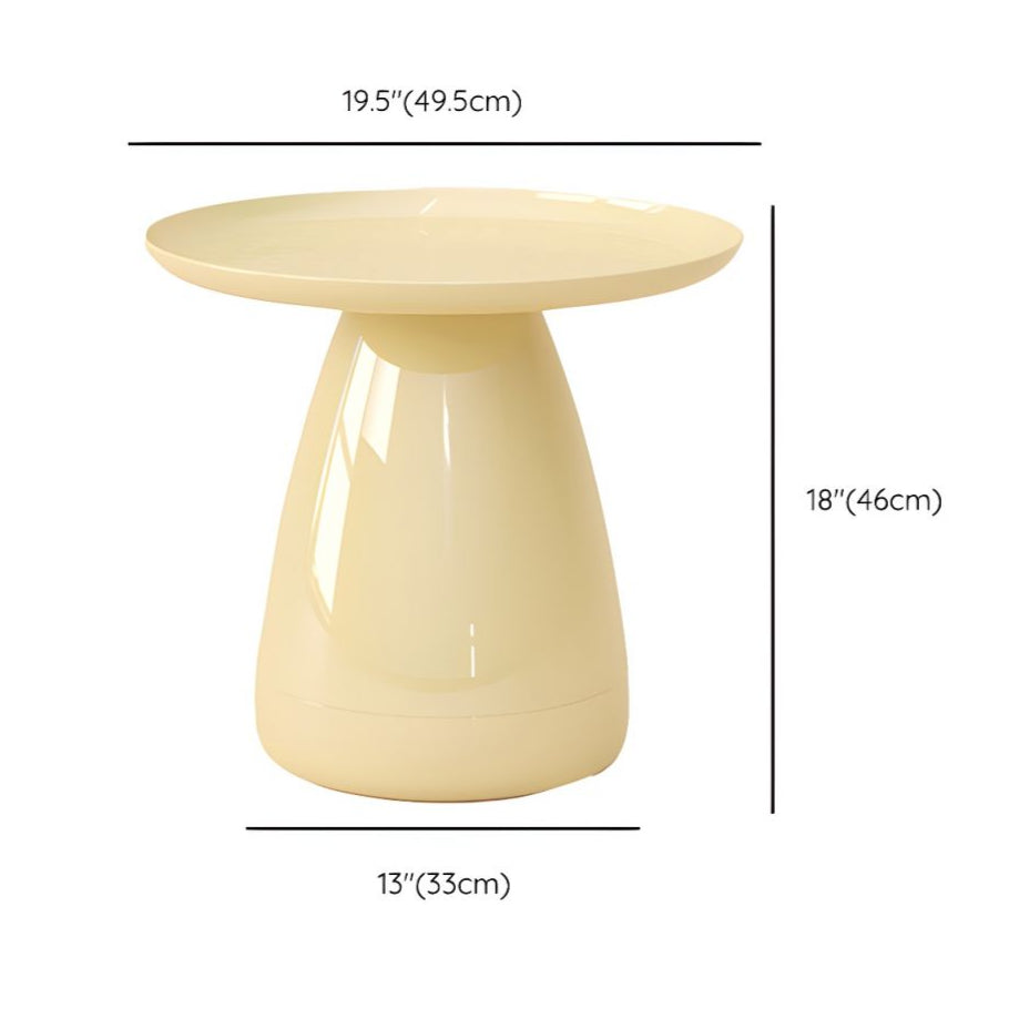 Table d’appoint crème arrondie