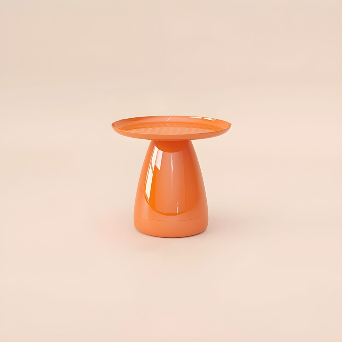 Table d’appoint crème arrondie