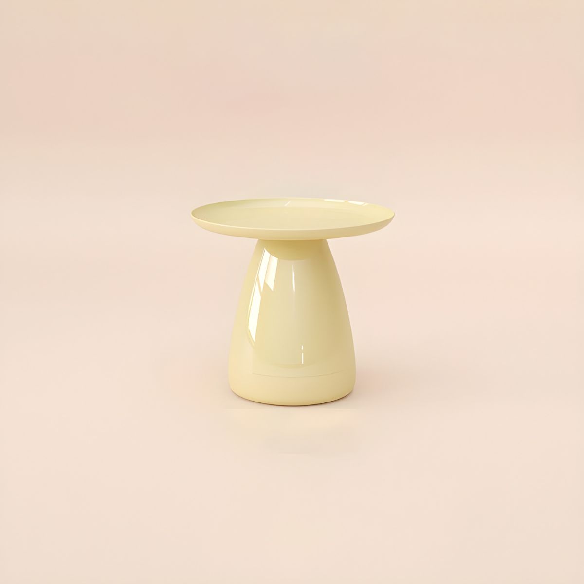 Table d’appoint crème arrondie