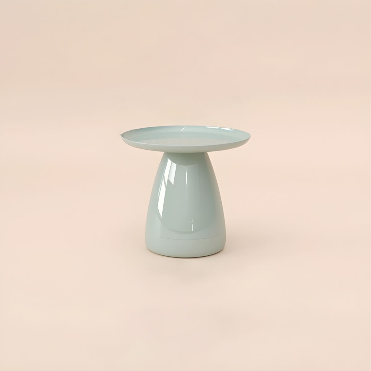 Table d’appoint crème arrondie