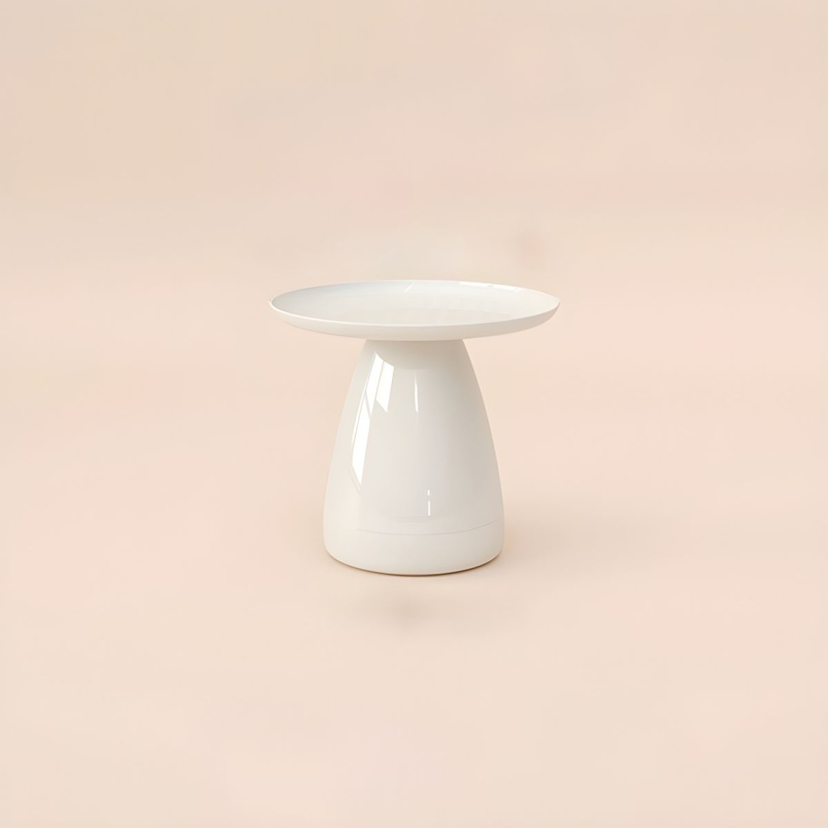 Table d’appoint crème arrondie