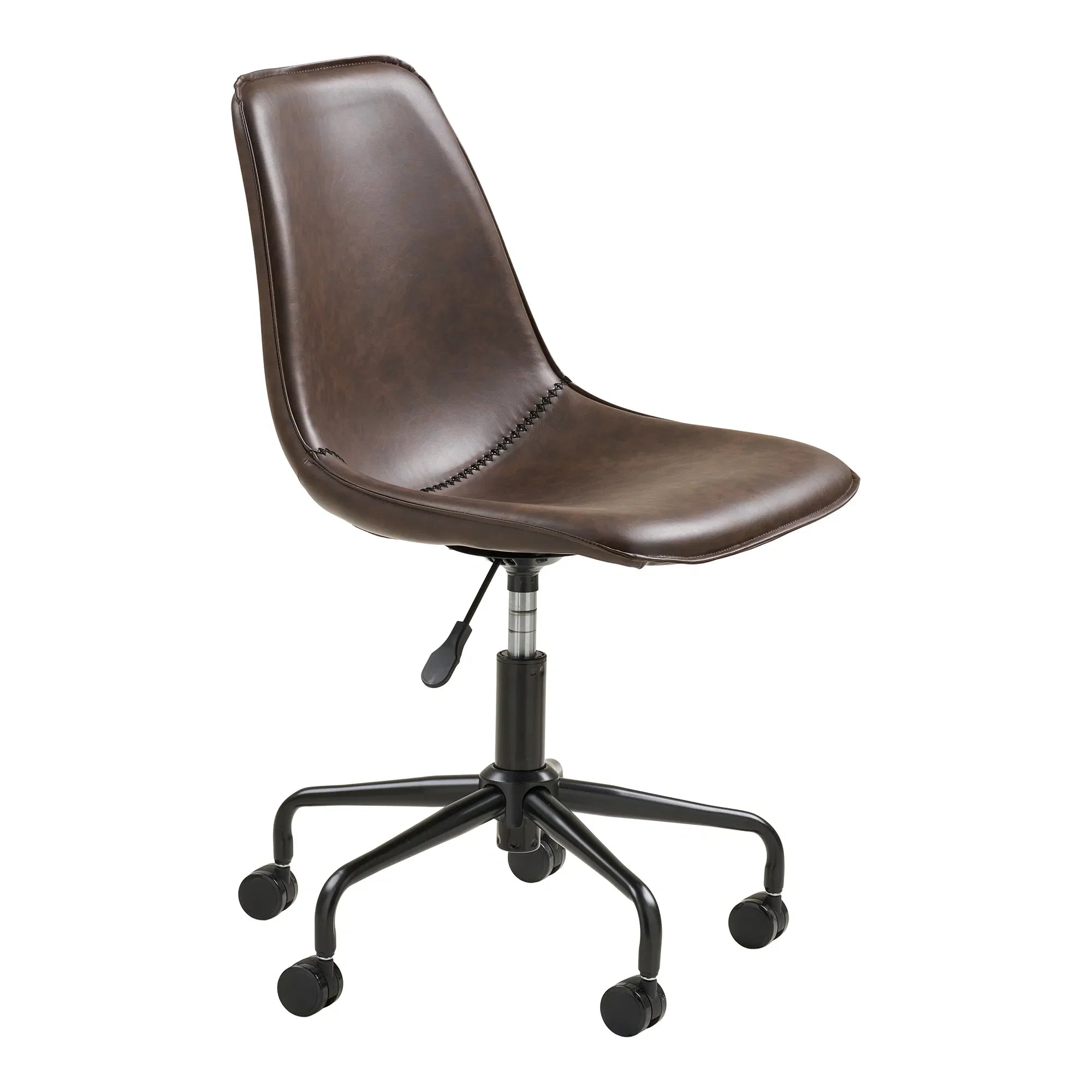 Chaise de bureau Monaco cuir brun