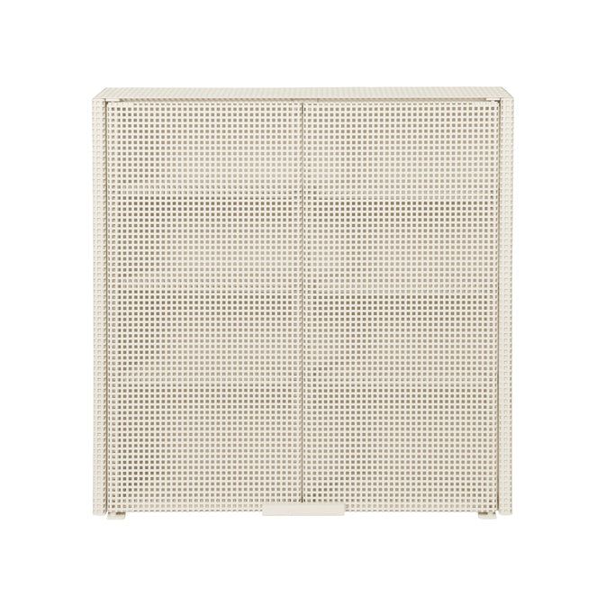 Meuble mural Grid beige en acier perforé
