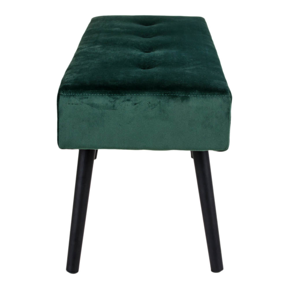 Banc Skiby velours vert foncé