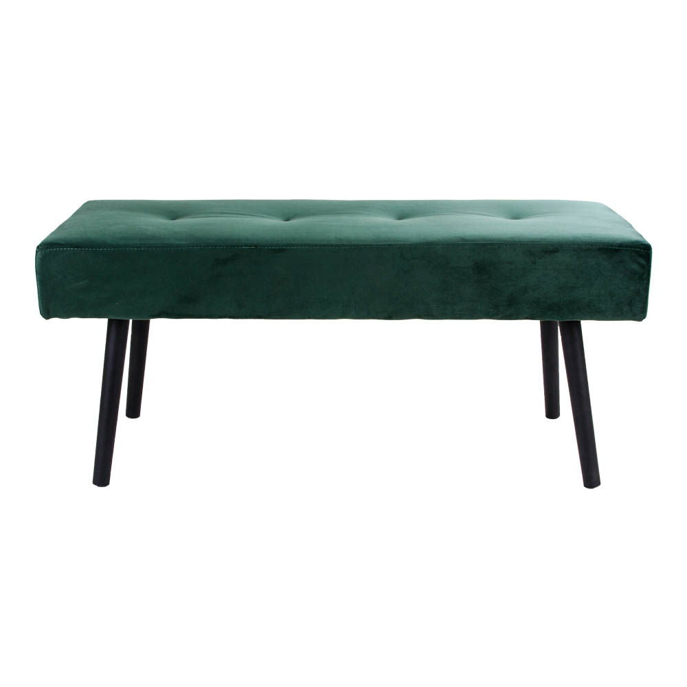 Banc Skiby velours vert foncé