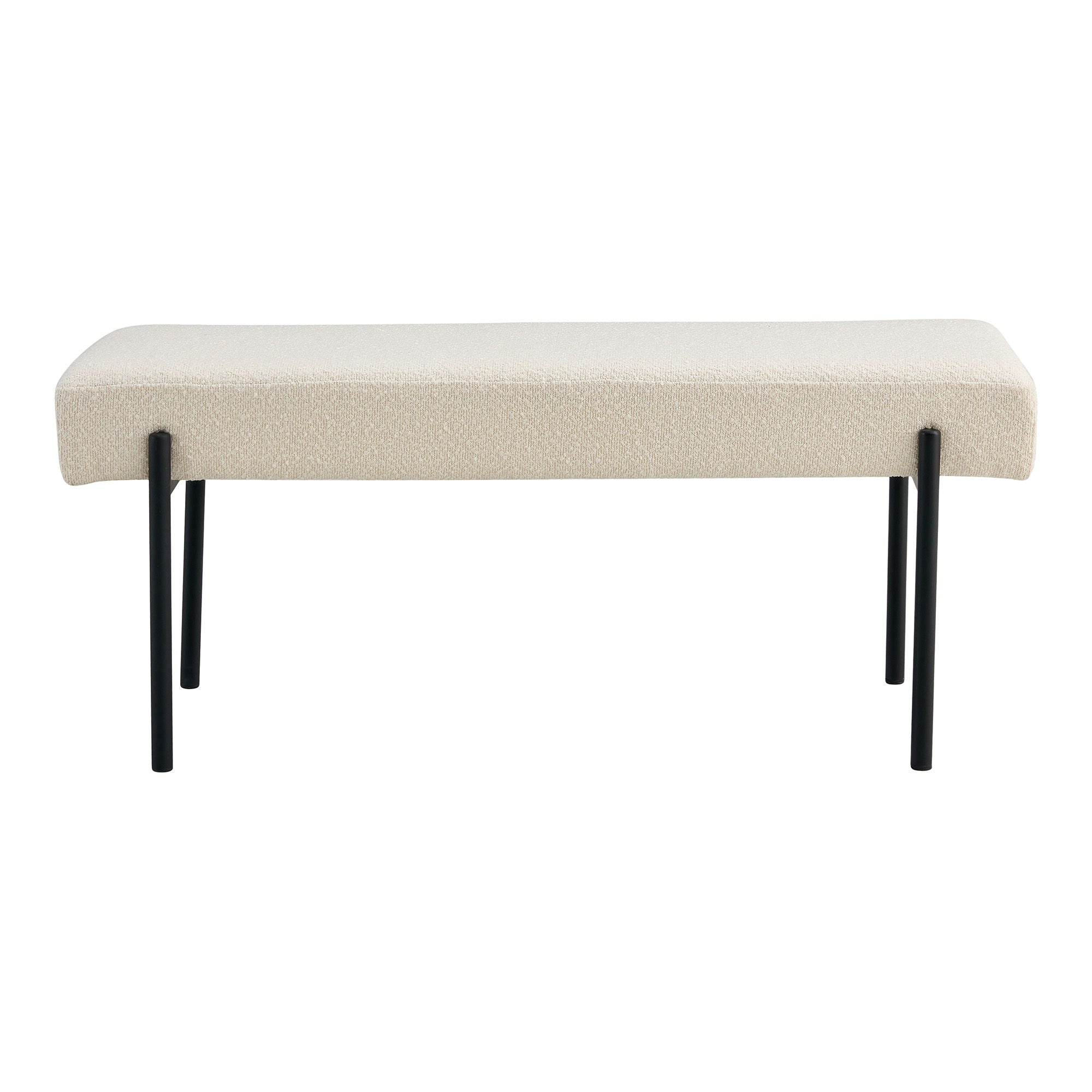Banc Swindon bouclé blanc