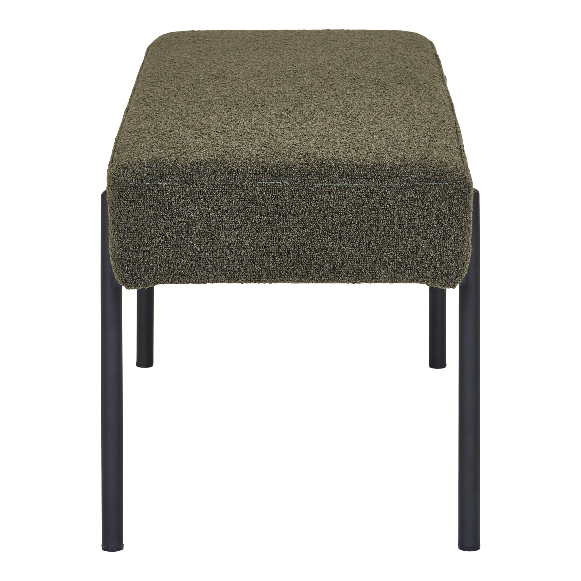 Banc Swindon bouclé vert foncé