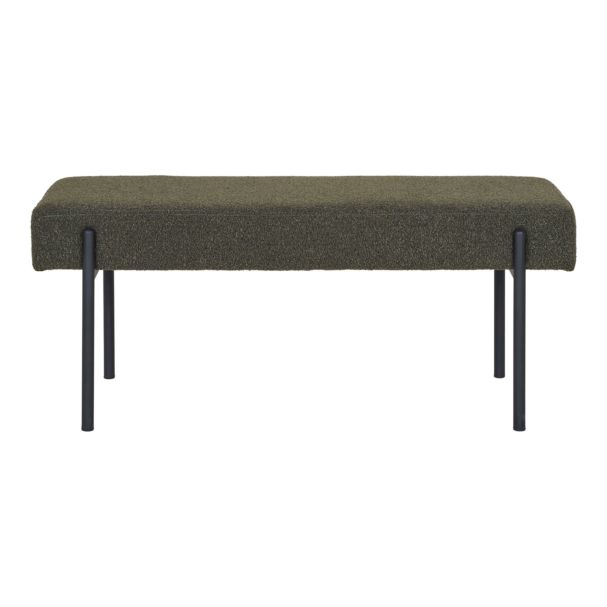 Banc Swindon bouclé vert foncé