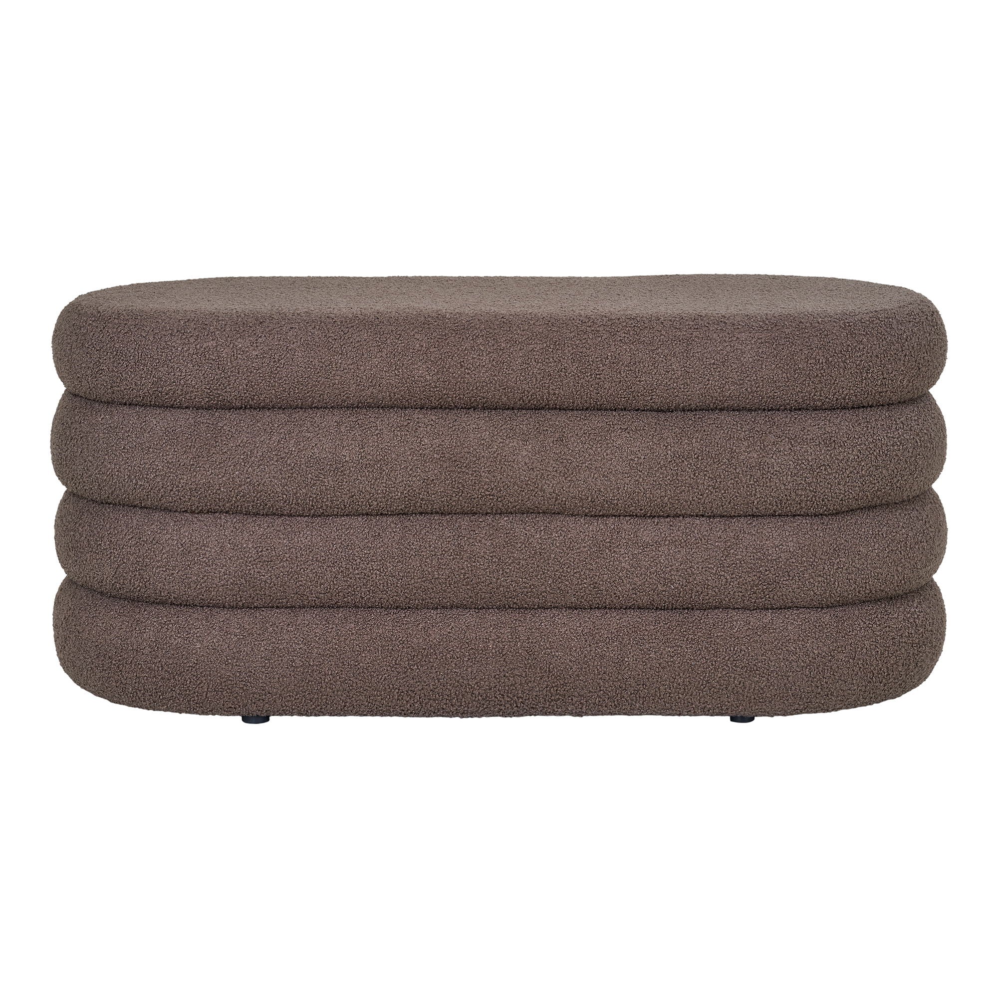 Banc de rangement Dartford en tissu teddy brun
