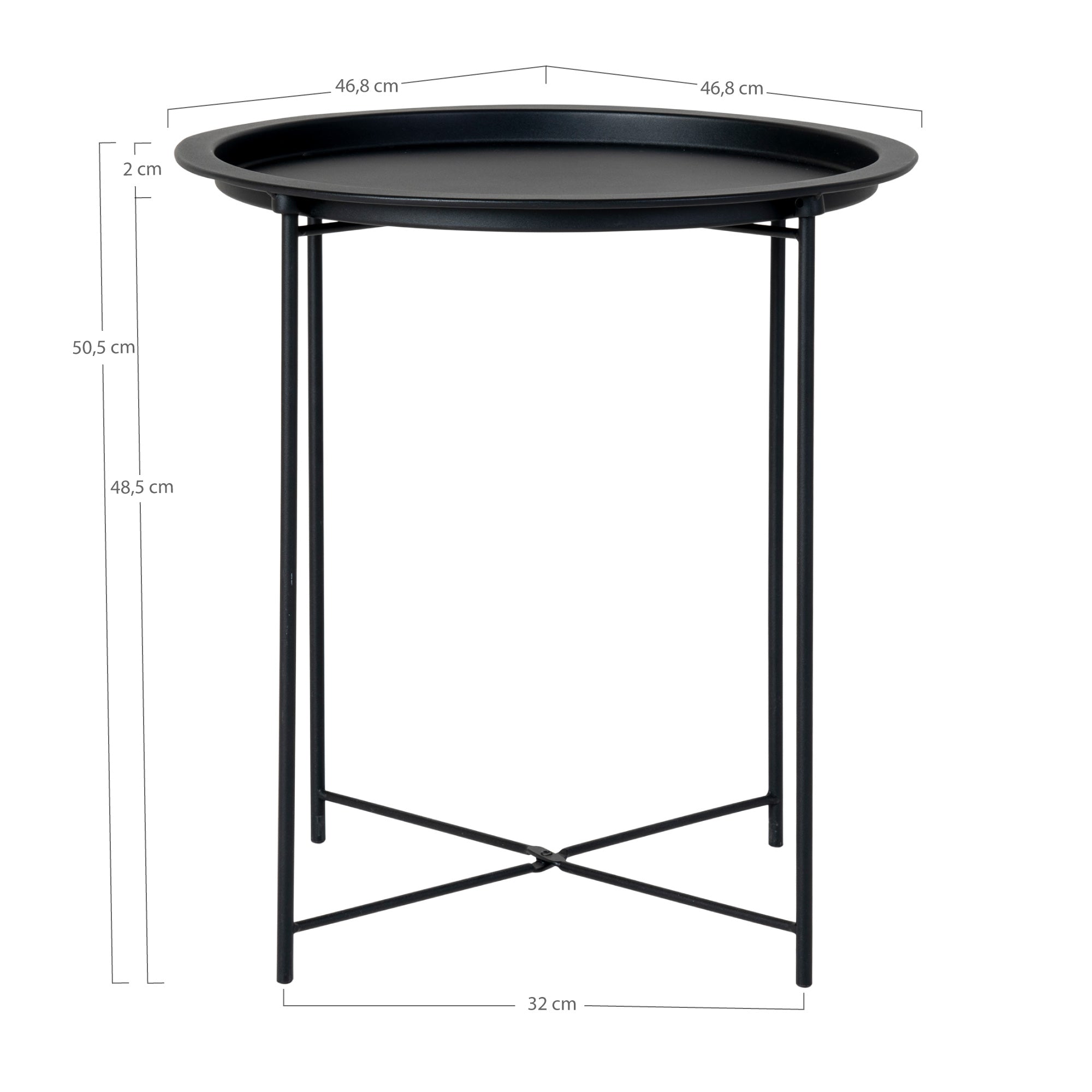 Table d’appoint Bastia noir