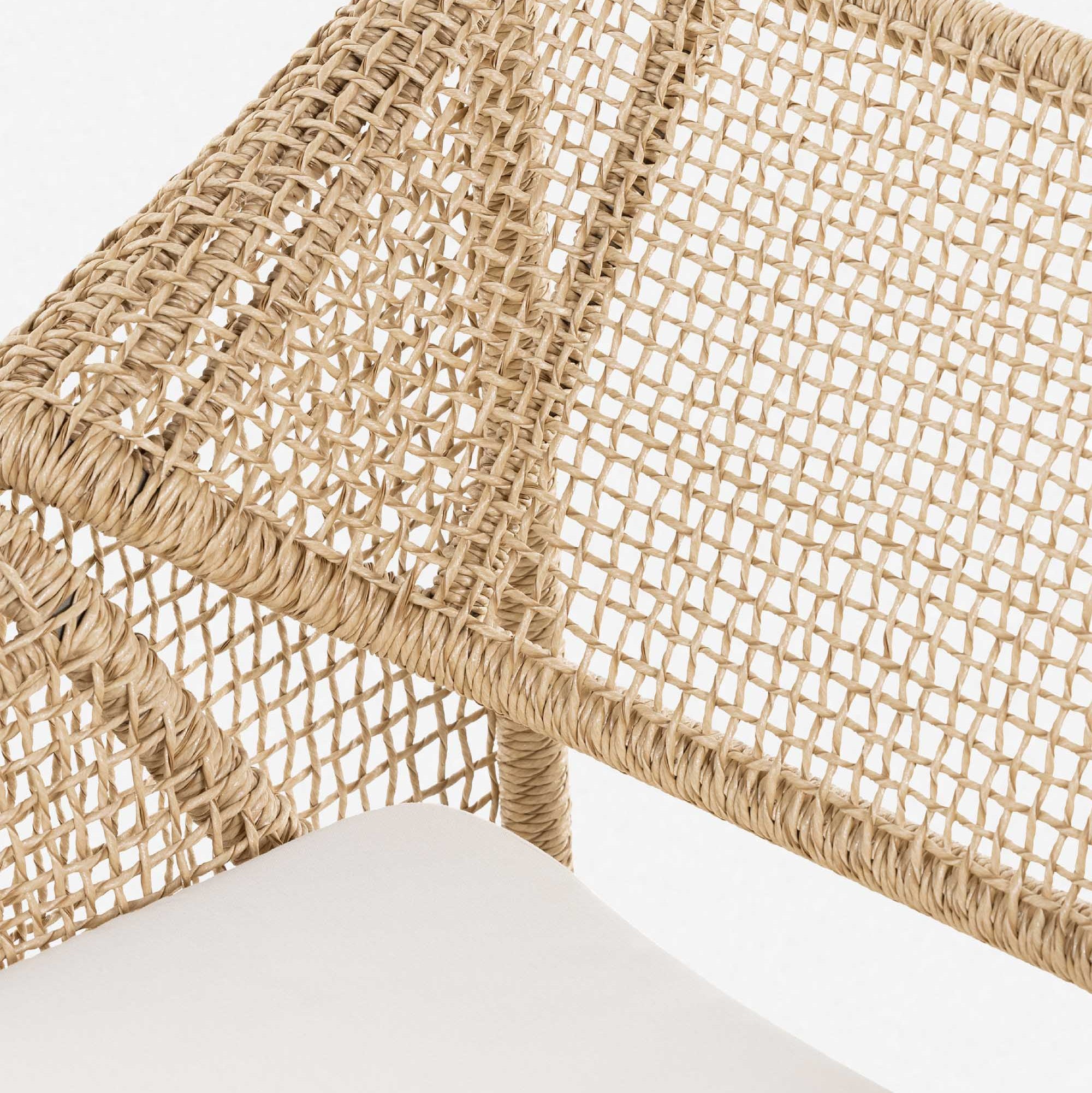Fauteuil lounge en rotin tressé
