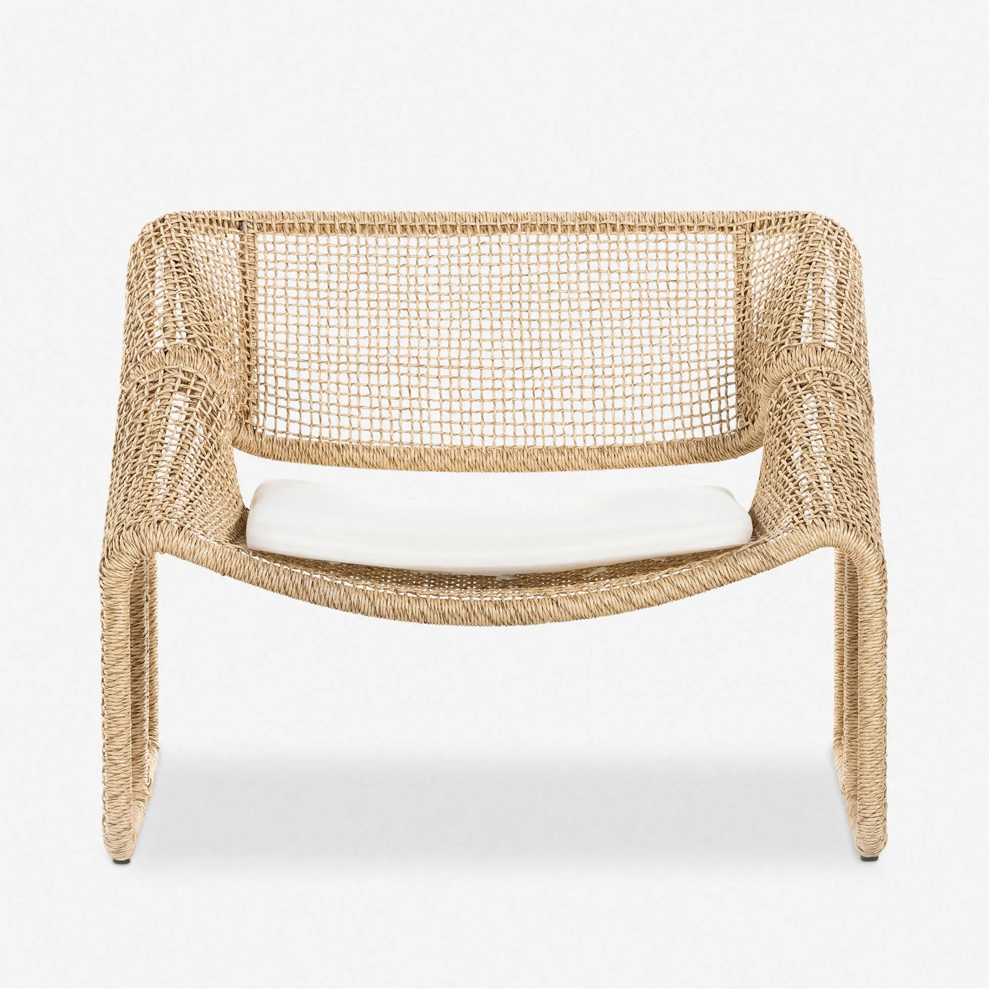 Fauteuil lounge en rotin tressé