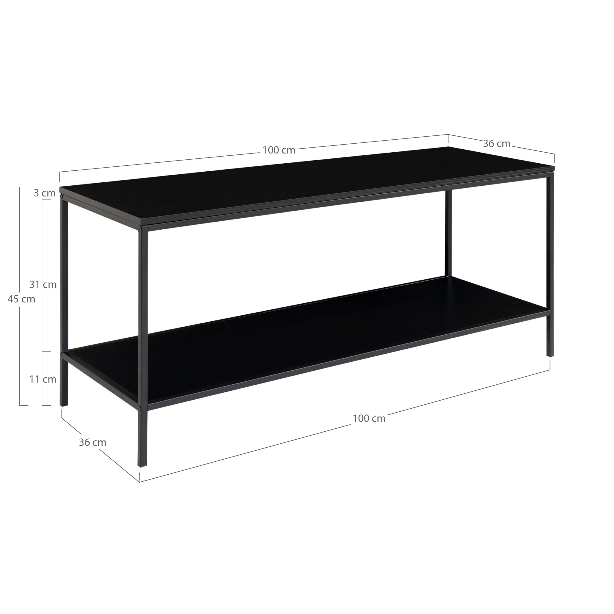 Meuble TV Vita Noir
