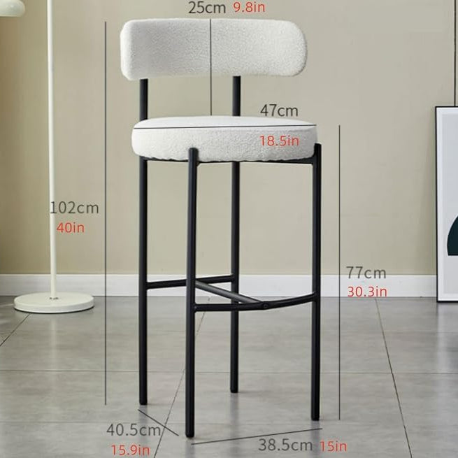 Tabouret haut design assise bouclette