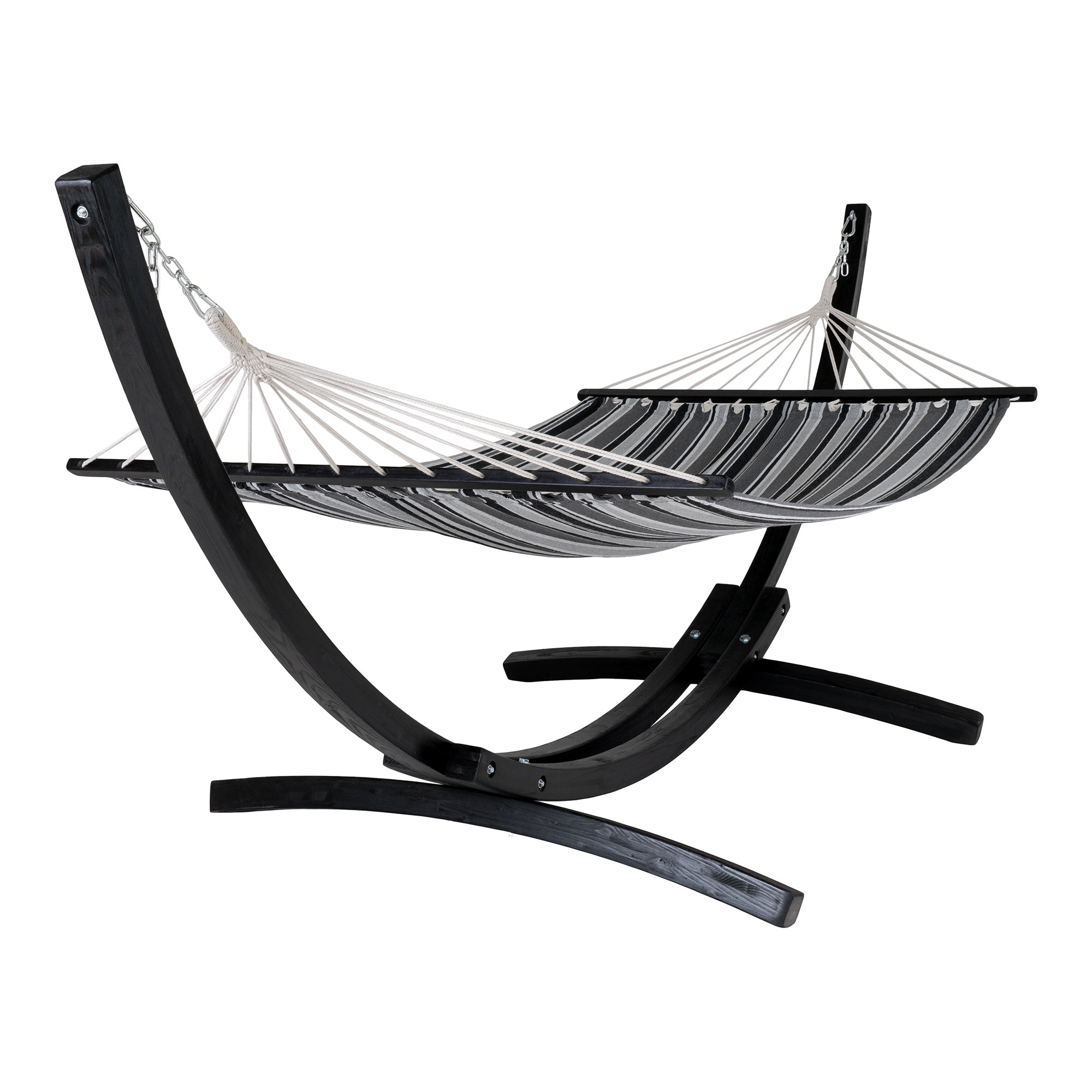 Hamac Tripoli sur structure bois noir