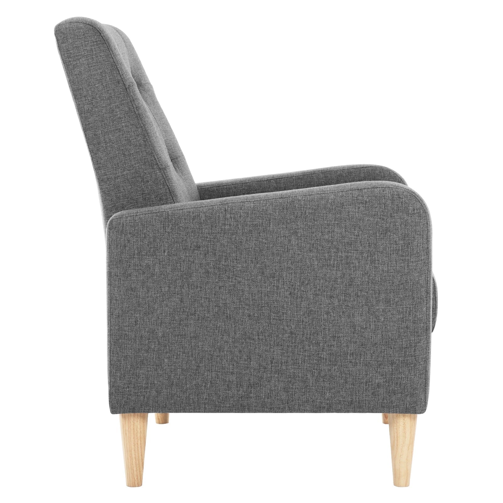 Fauteuil lounge en velours et bois ElleVitals