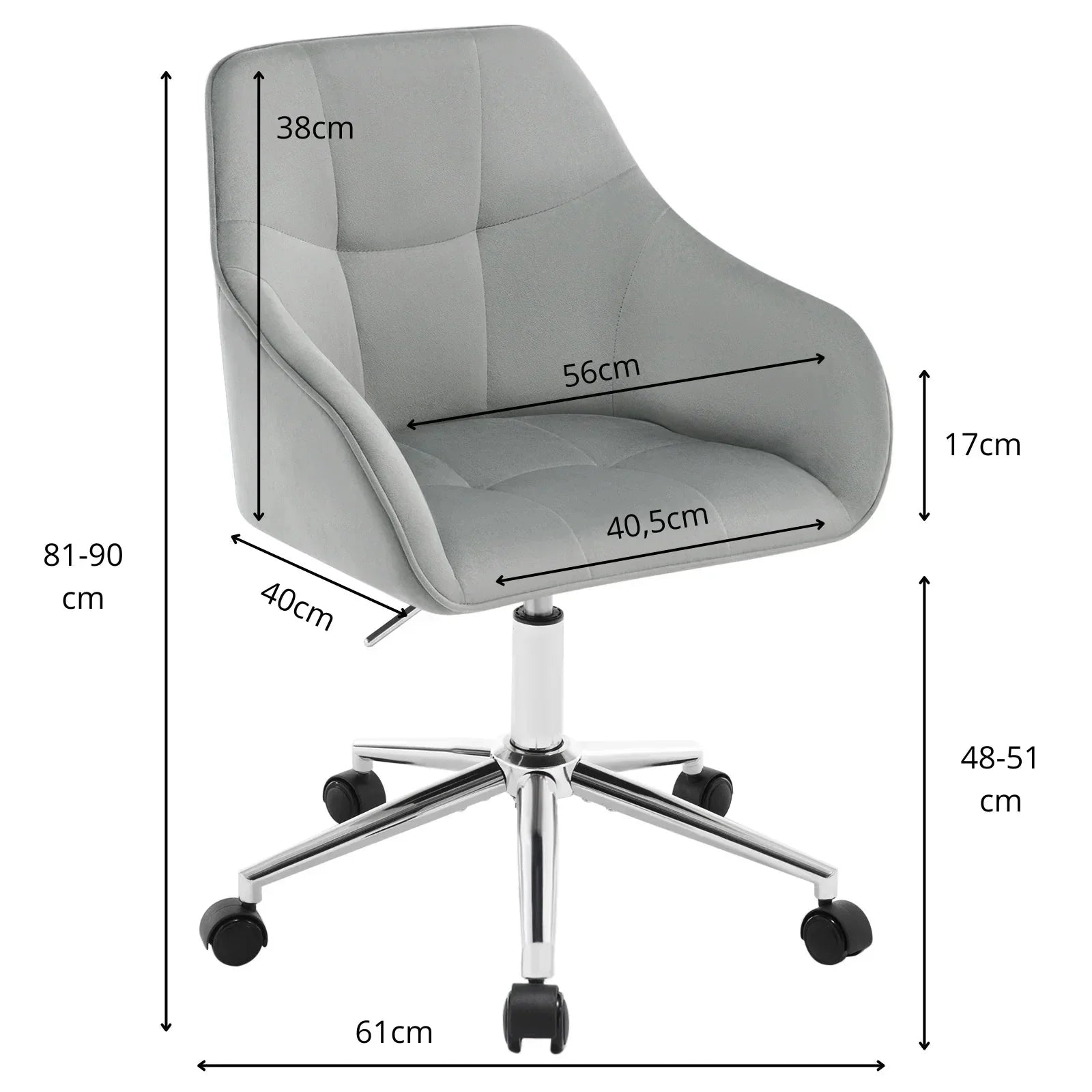 Chaise Velvonia en velours ElleVitals