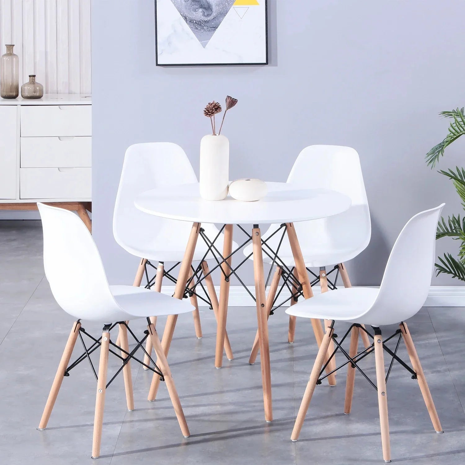 Table ronde bois et métal scandinave ElleVitals
