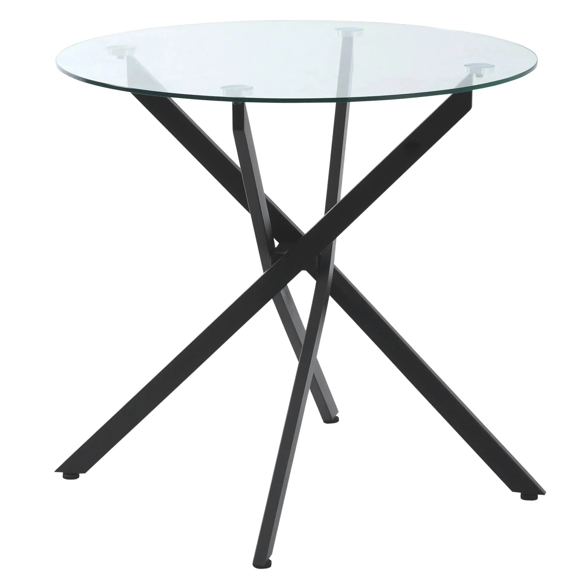 Table ronde en verre et métal ElleVitals