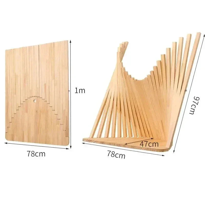 Bureau mural pliable en bois massif ElleVitals