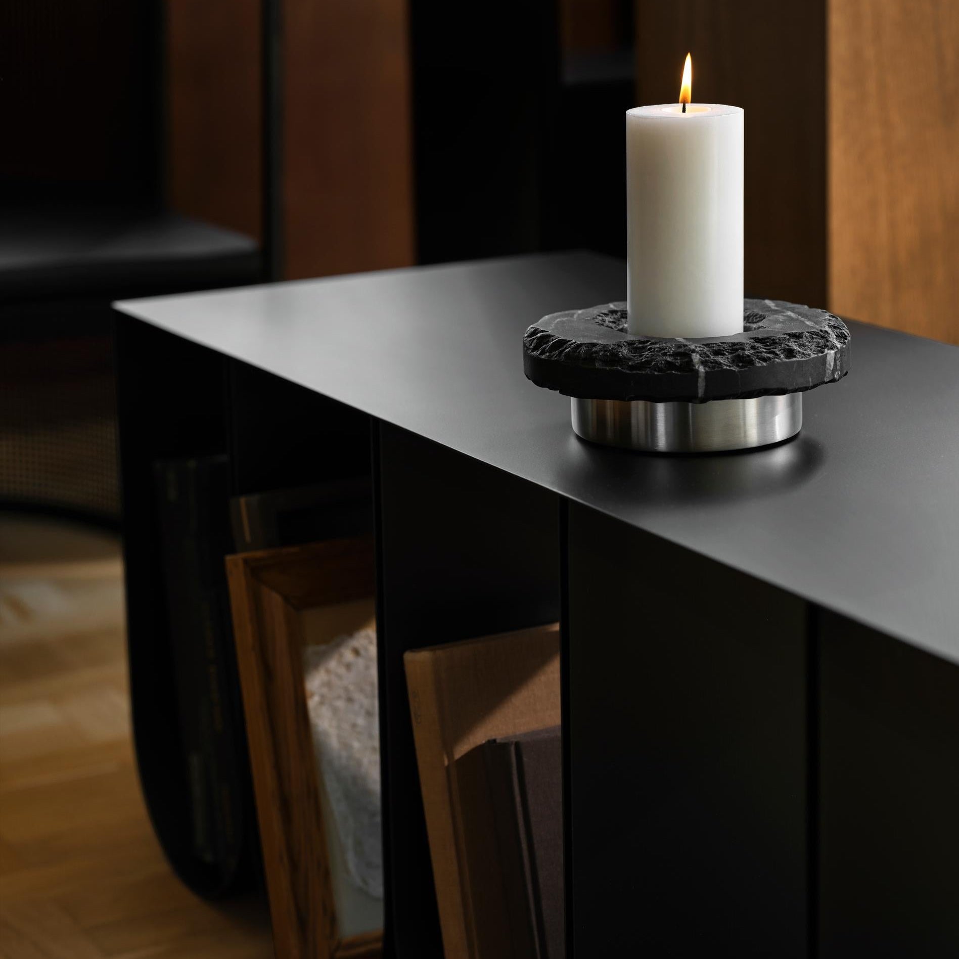 Banc Curved en acier noir