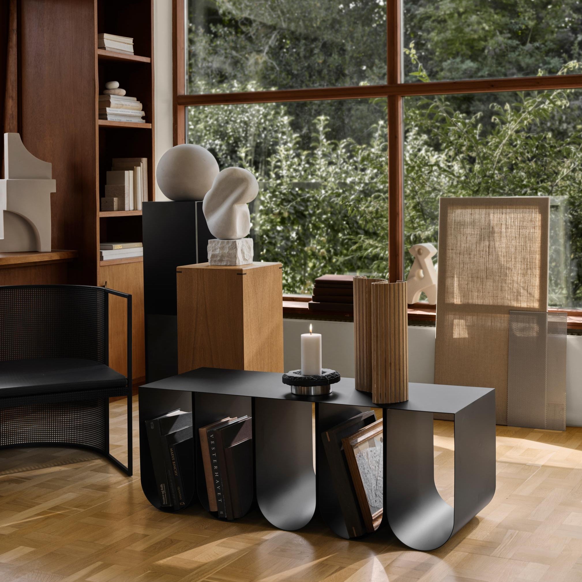 Banc Curved en acier noir