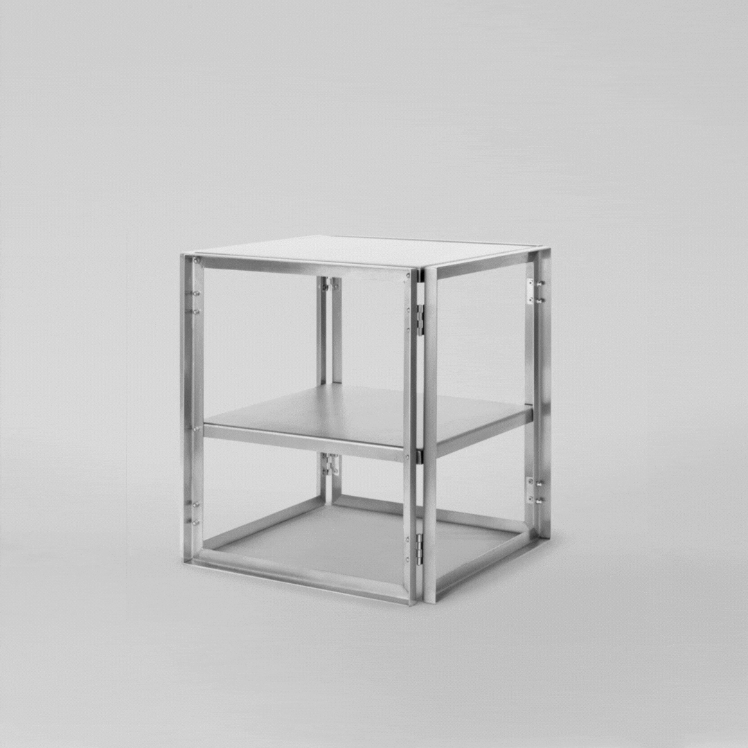 Table d’appoint pliante Foldable en acier inoxydable