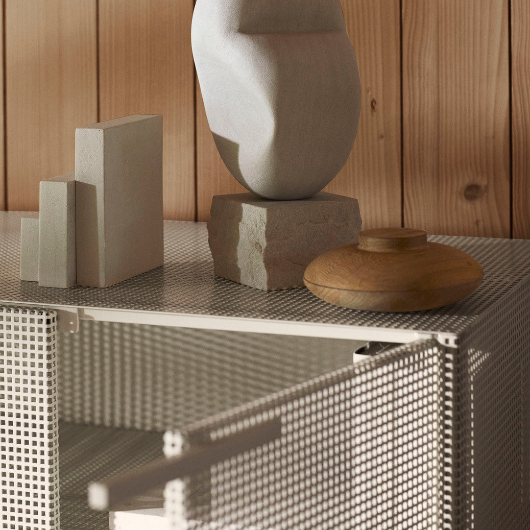 Buffet Grid en acier beige