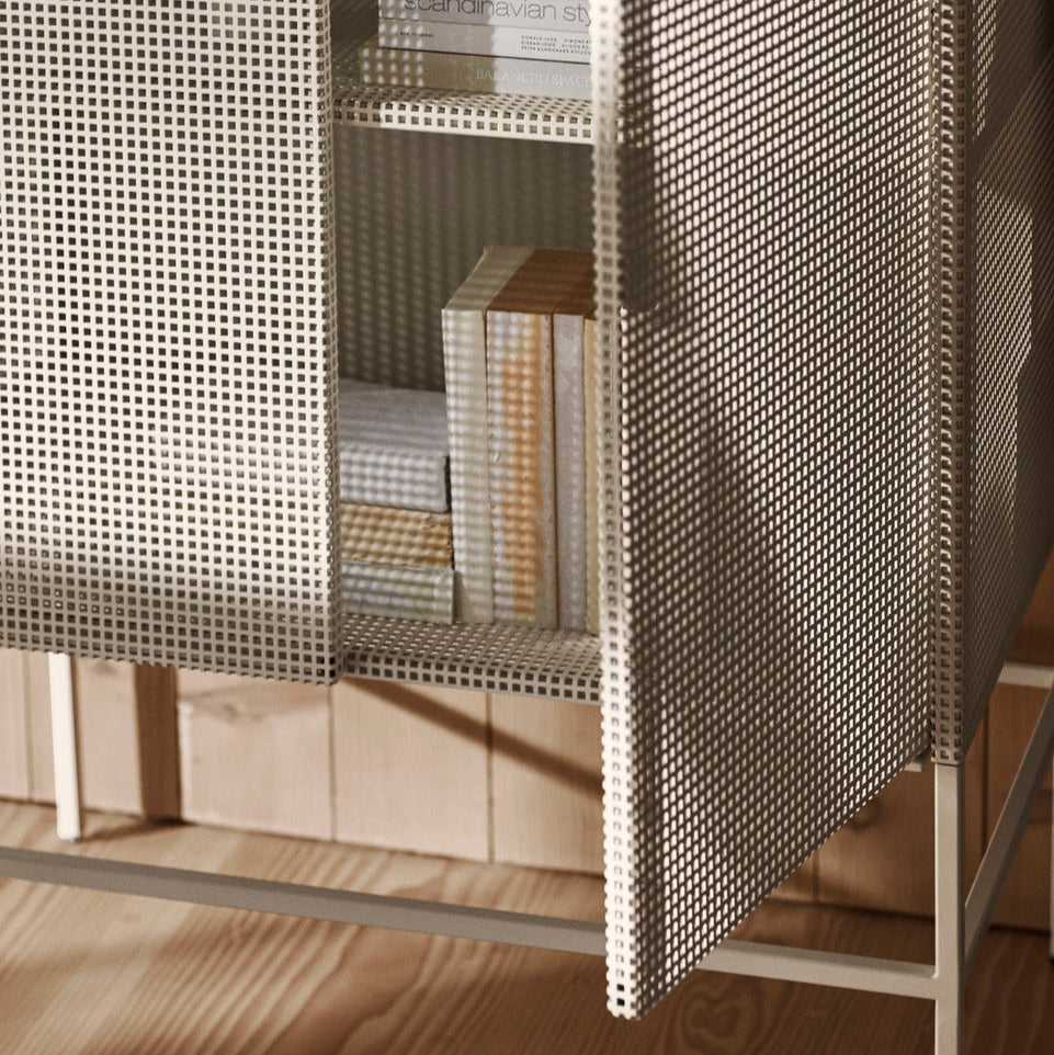 Cabinet Grid en acier beige