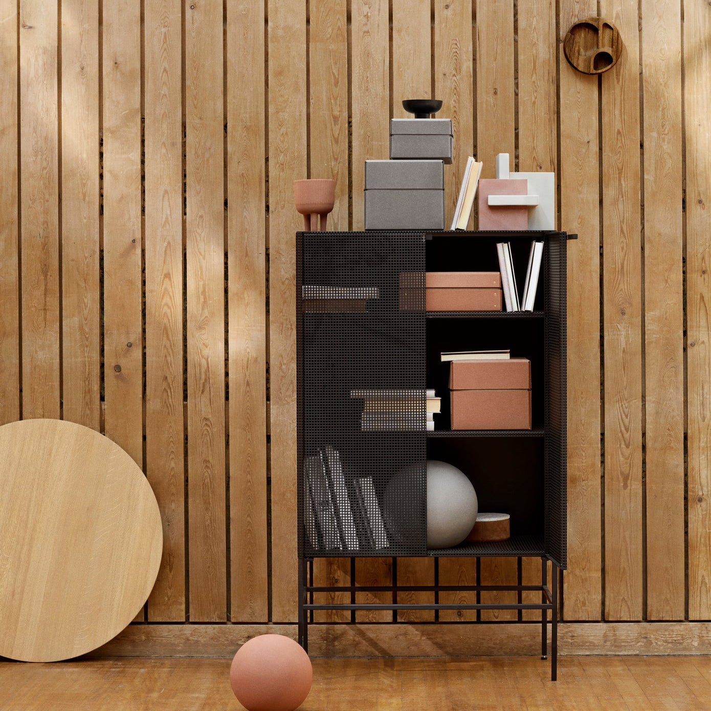 Cabinet Grid en acier noir