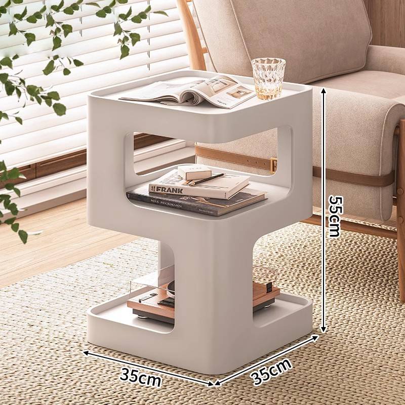 Moderner Designer-Beistelltisch mit drei Ablageflächen