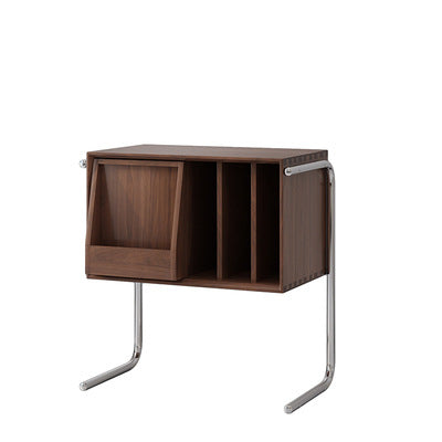 Meuble bas design rétro en bois courbé