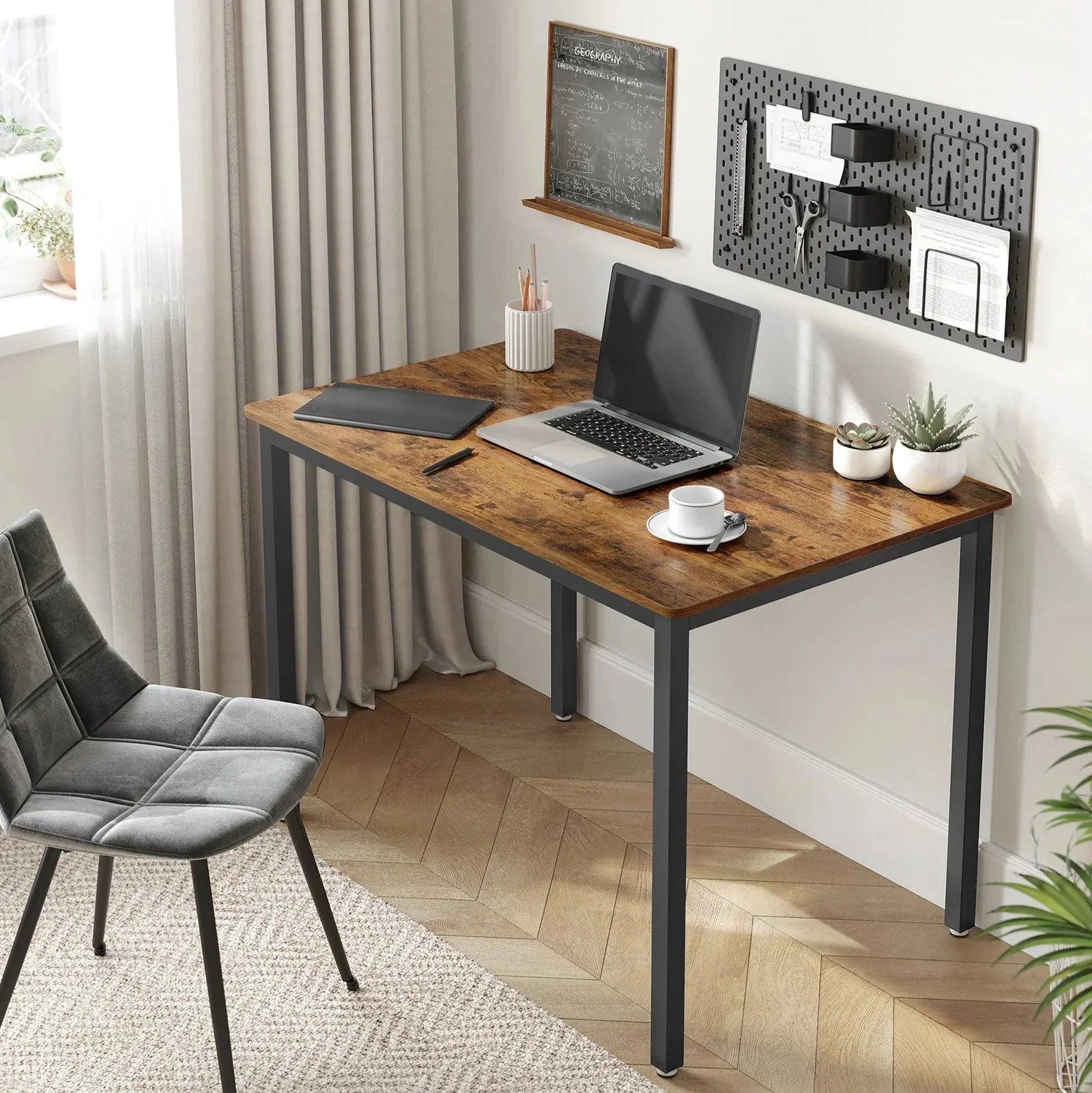 Table industrielle bois et métal ElleVitals