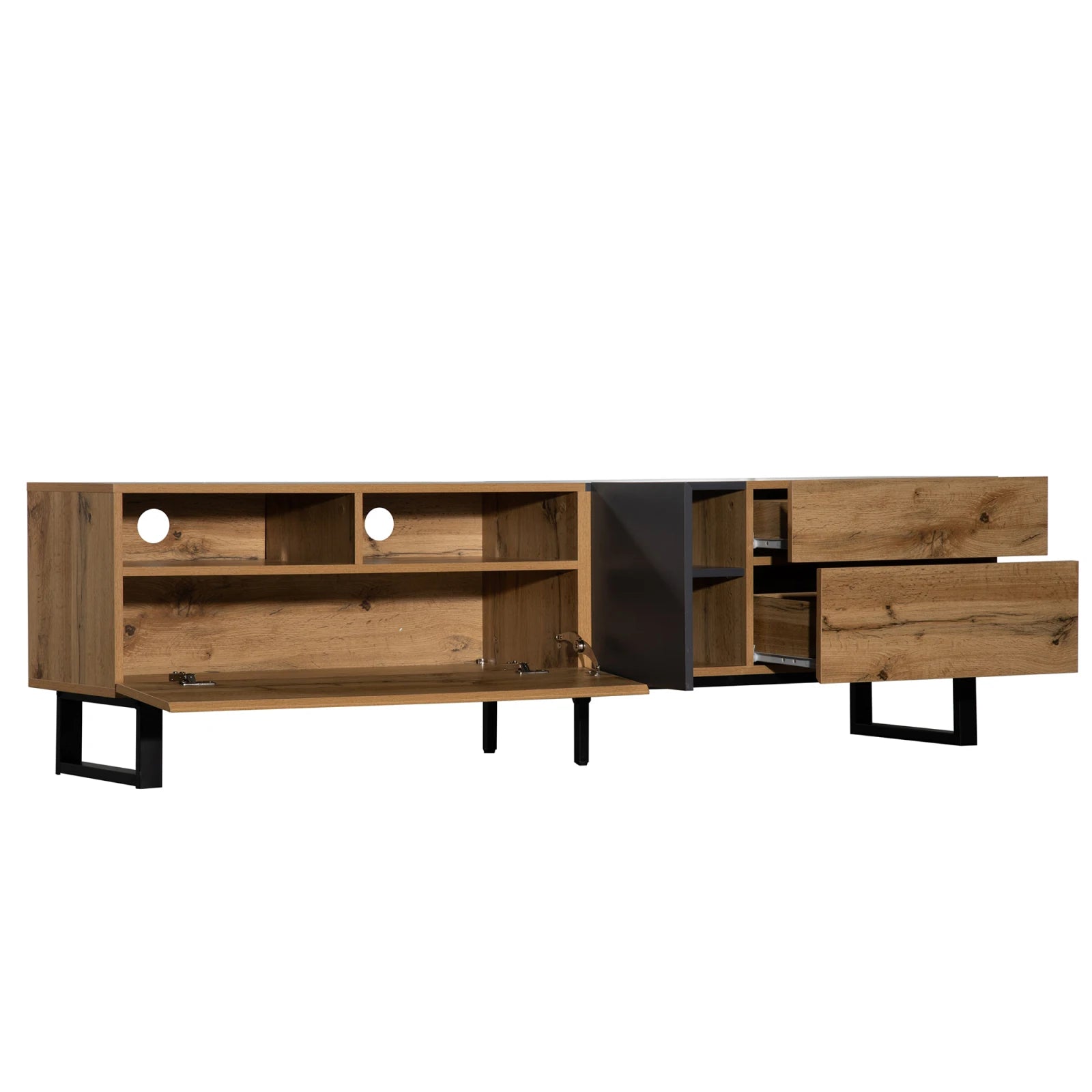 Meuble TV bois avec rangements