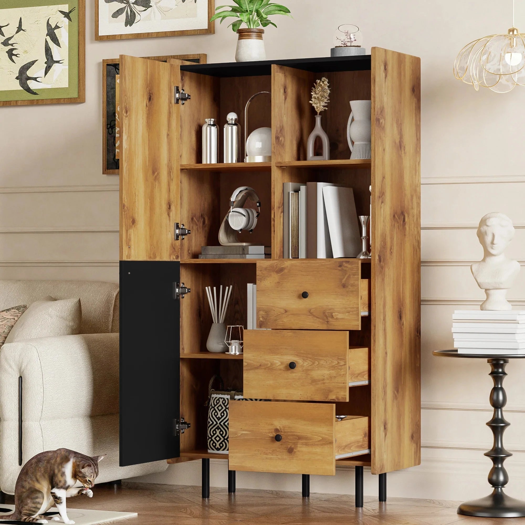 Buffet contemporain avec rangements variés ELLE VITALS