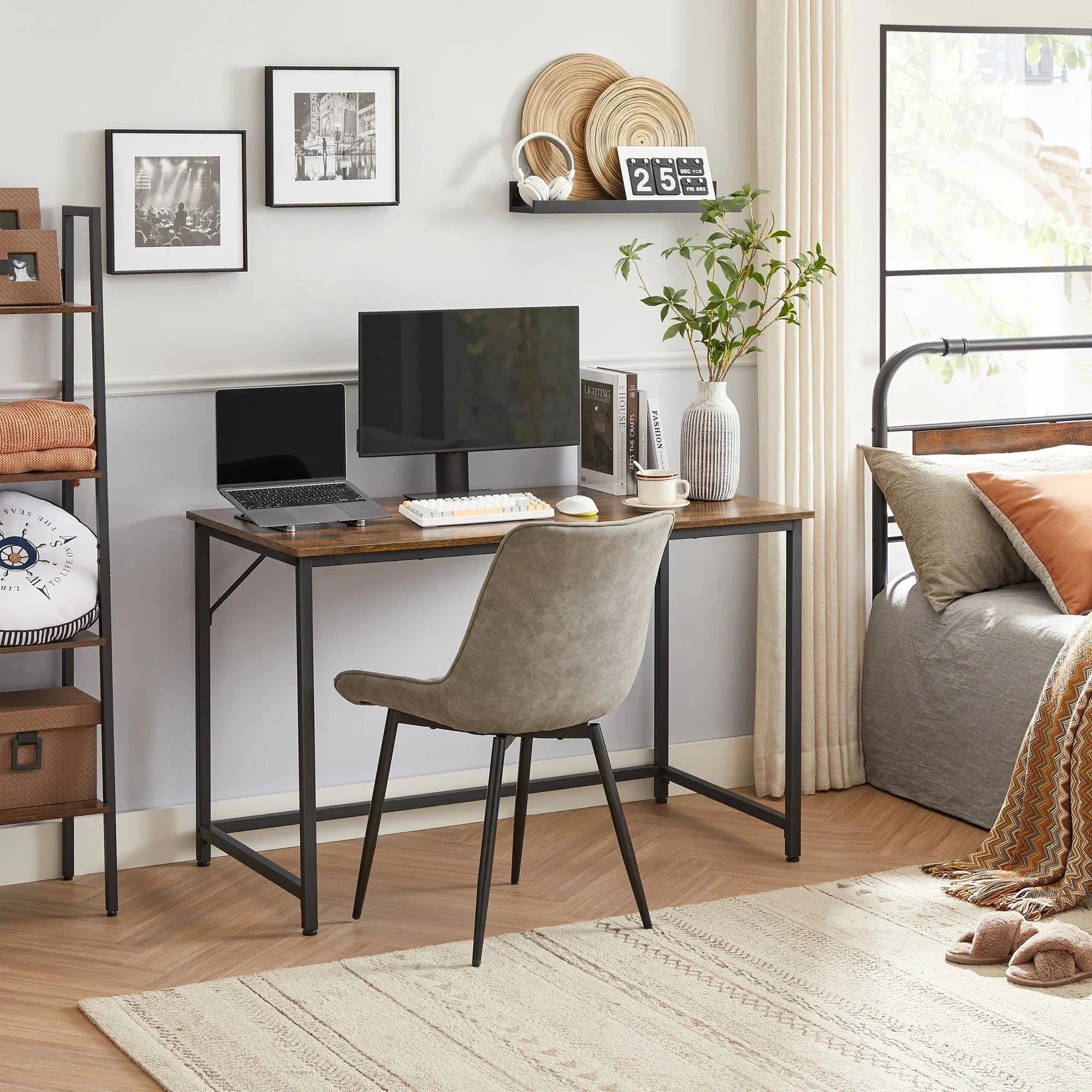 Bureau compact bois et acier ElleVitals