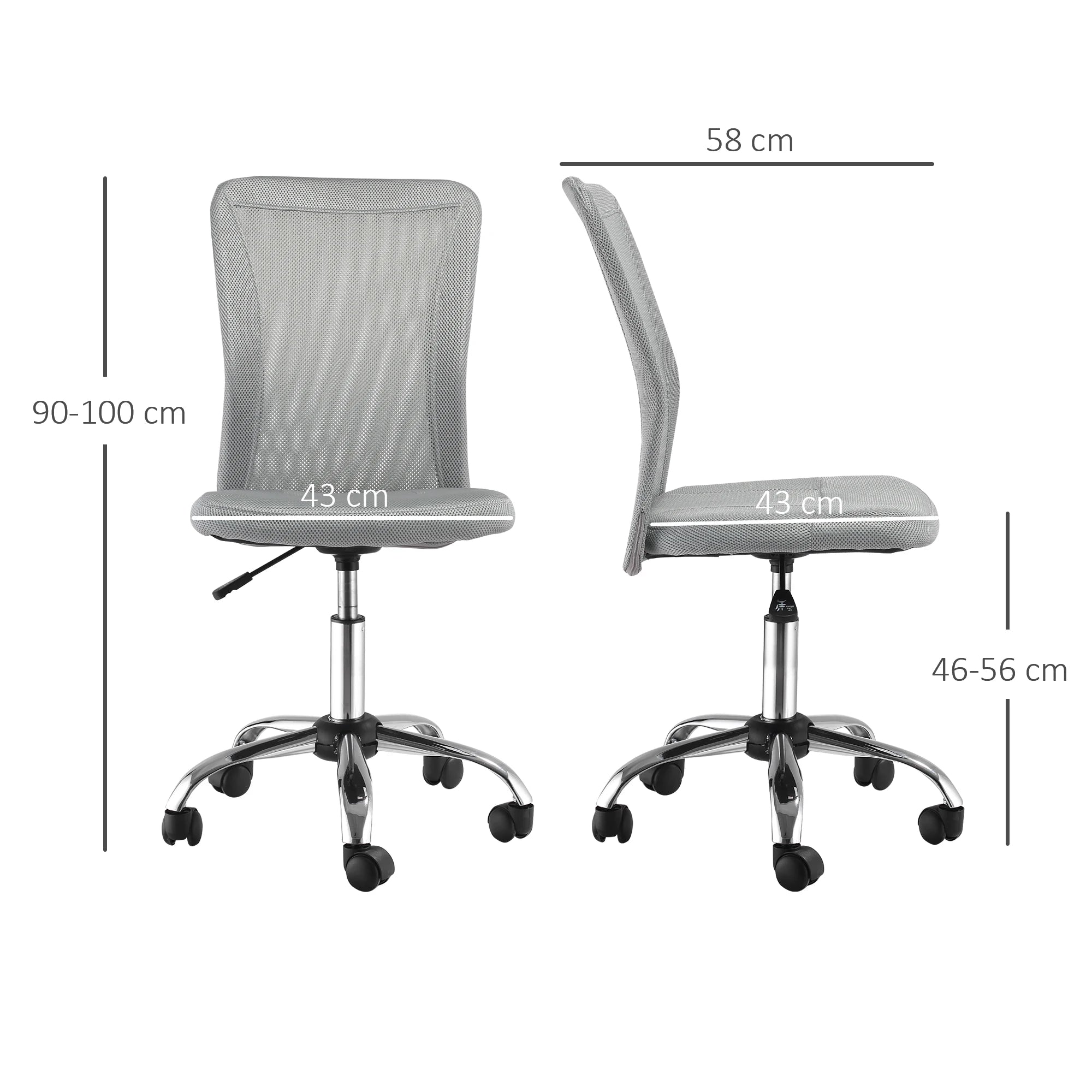 Chaise de bureau compacte filet