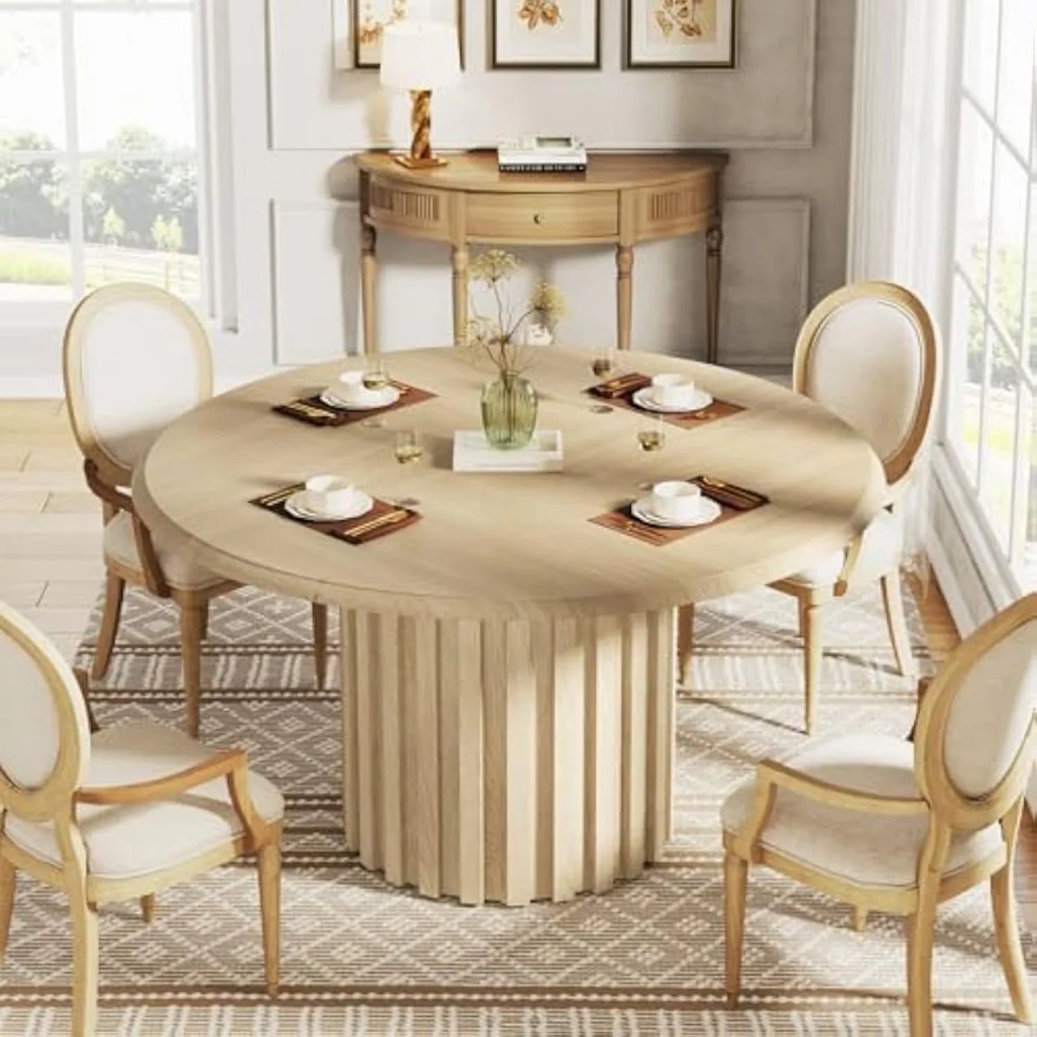 Table à manger ronde moderne