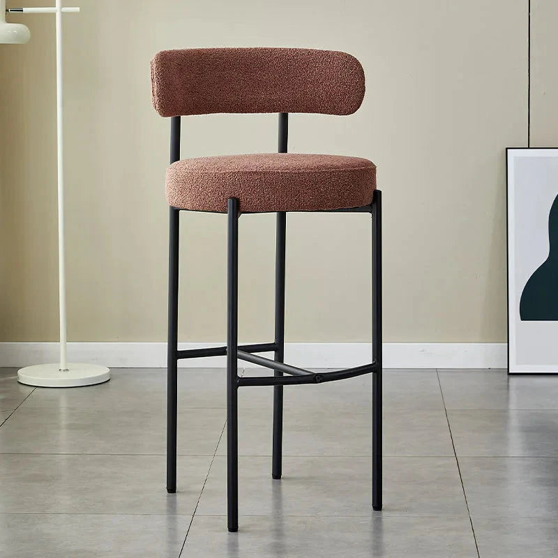 Chaise haute élégante en tissu bouclette ElleVitals