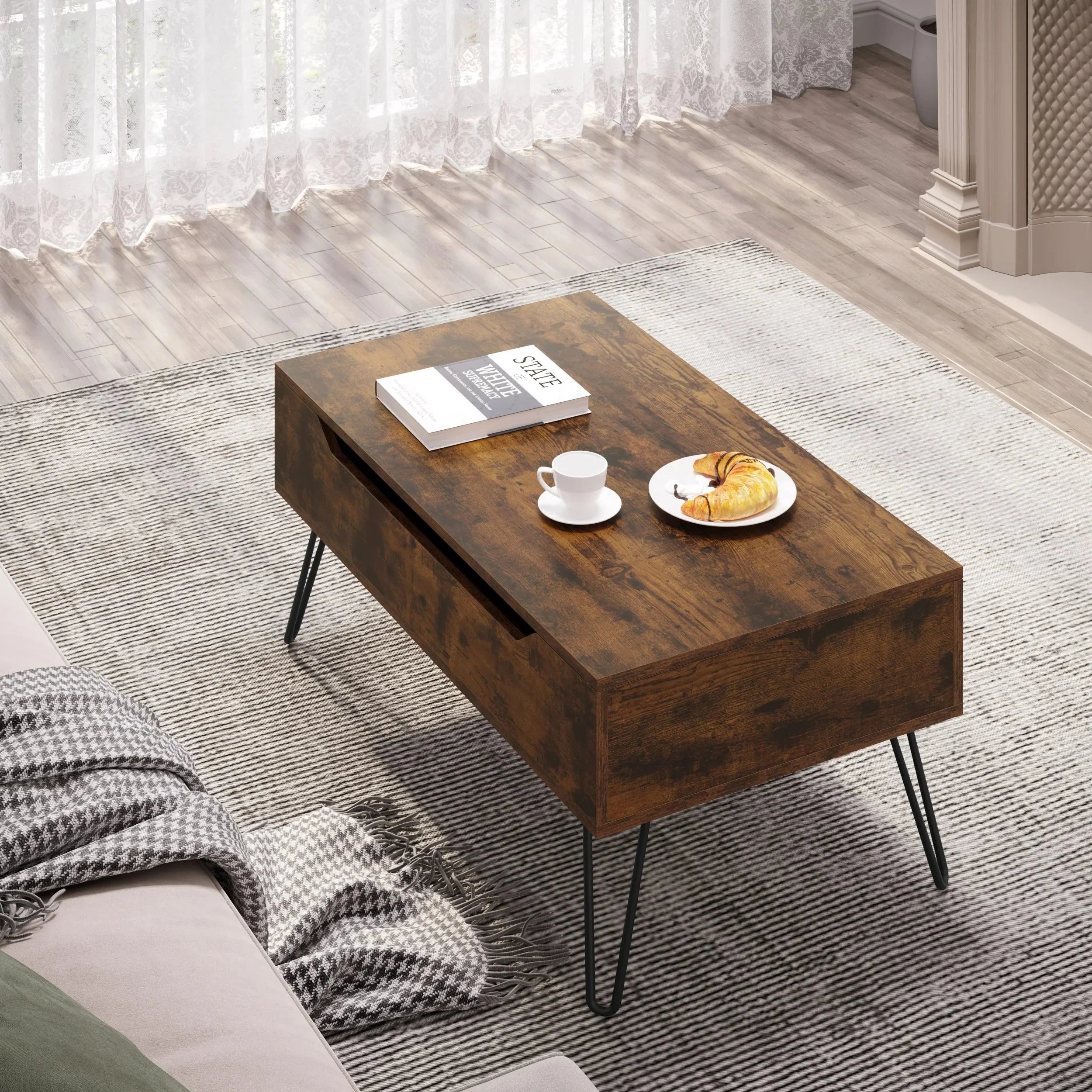 Table basse extensible avec rangement intégré ElleVitals