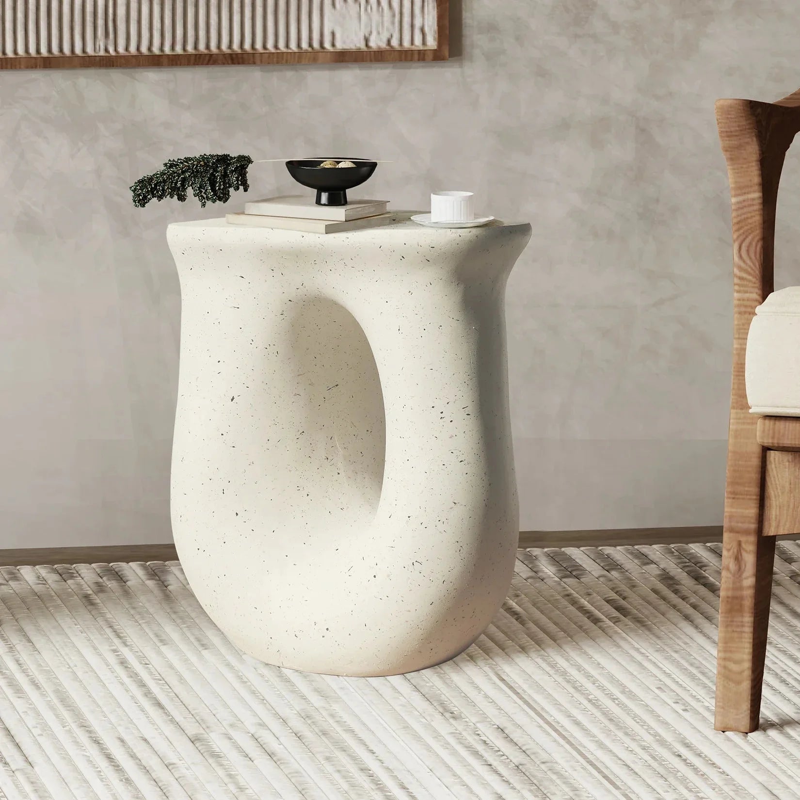 Table U en béton minéral design ElleVitals