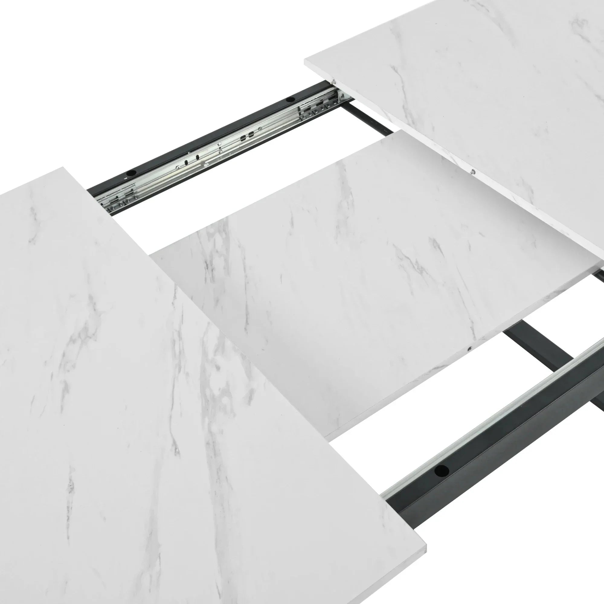 Table extensible effet marbre et métal ElleVitals