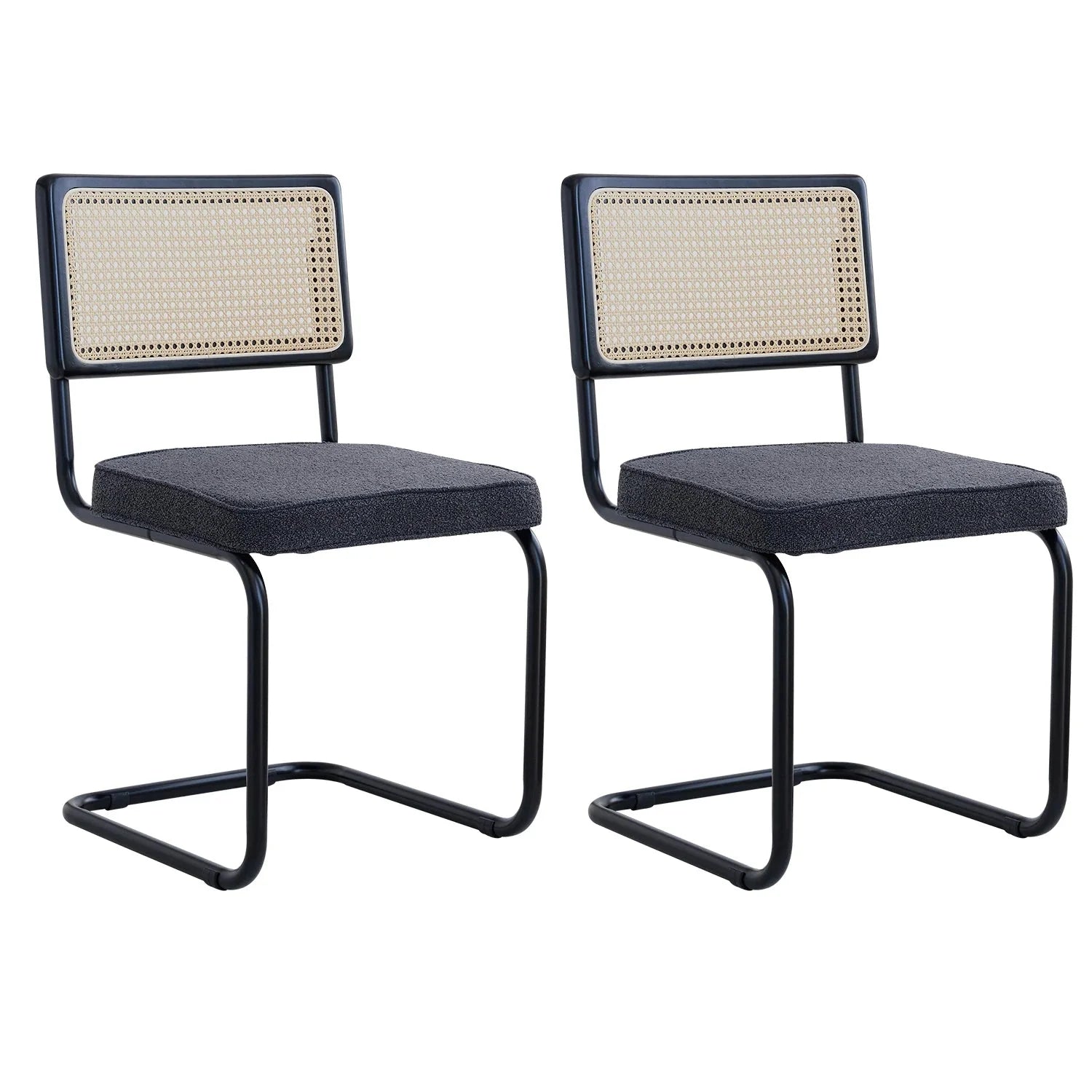 Chaises en rotin et velours ElleVitals