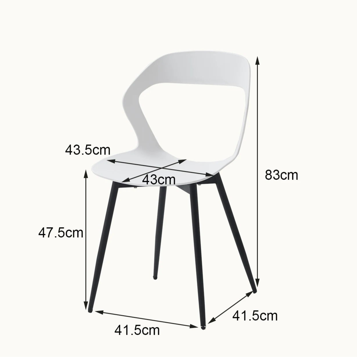 Chaises noires modernes pour salle à manger