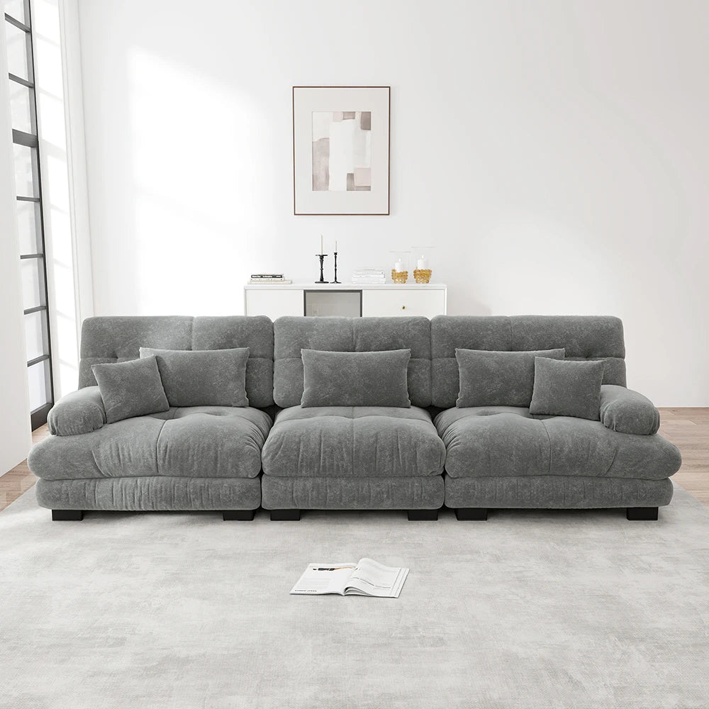 Canapé modulable 3 places en chenille