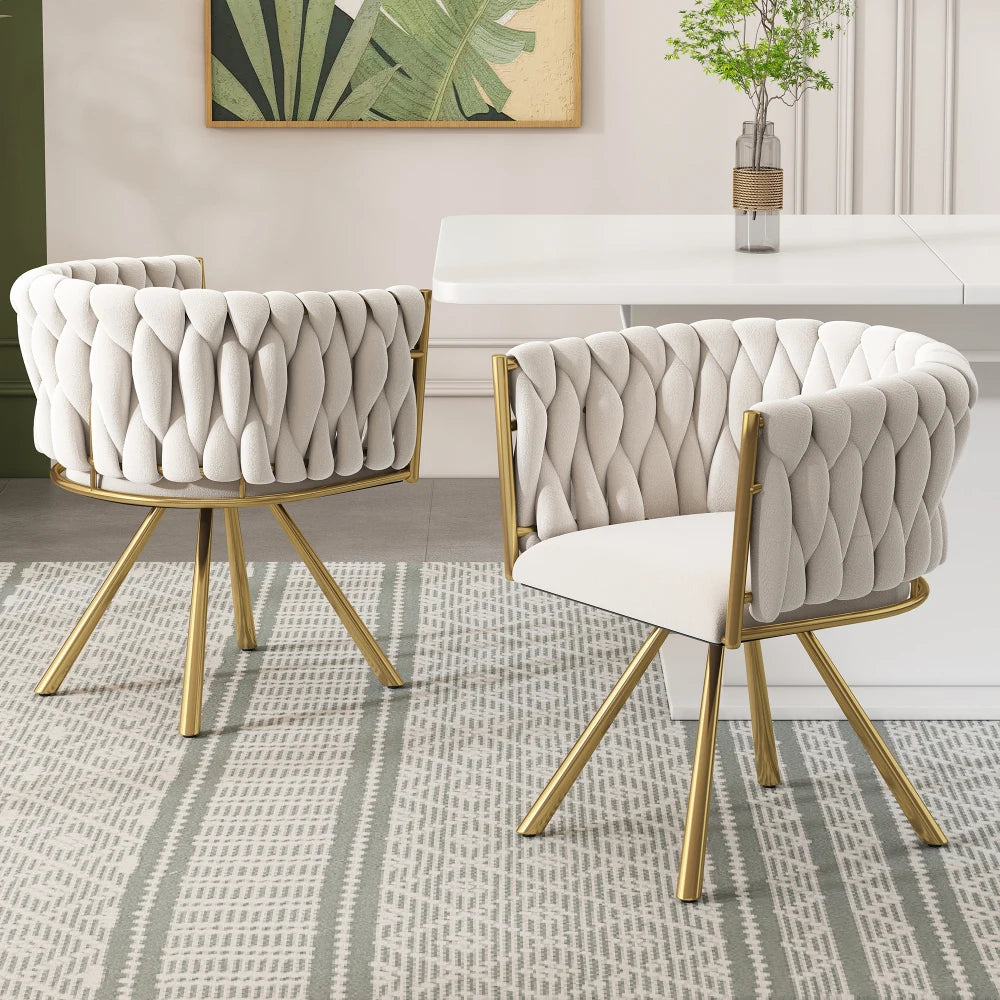 Chaises velours pivotantes design