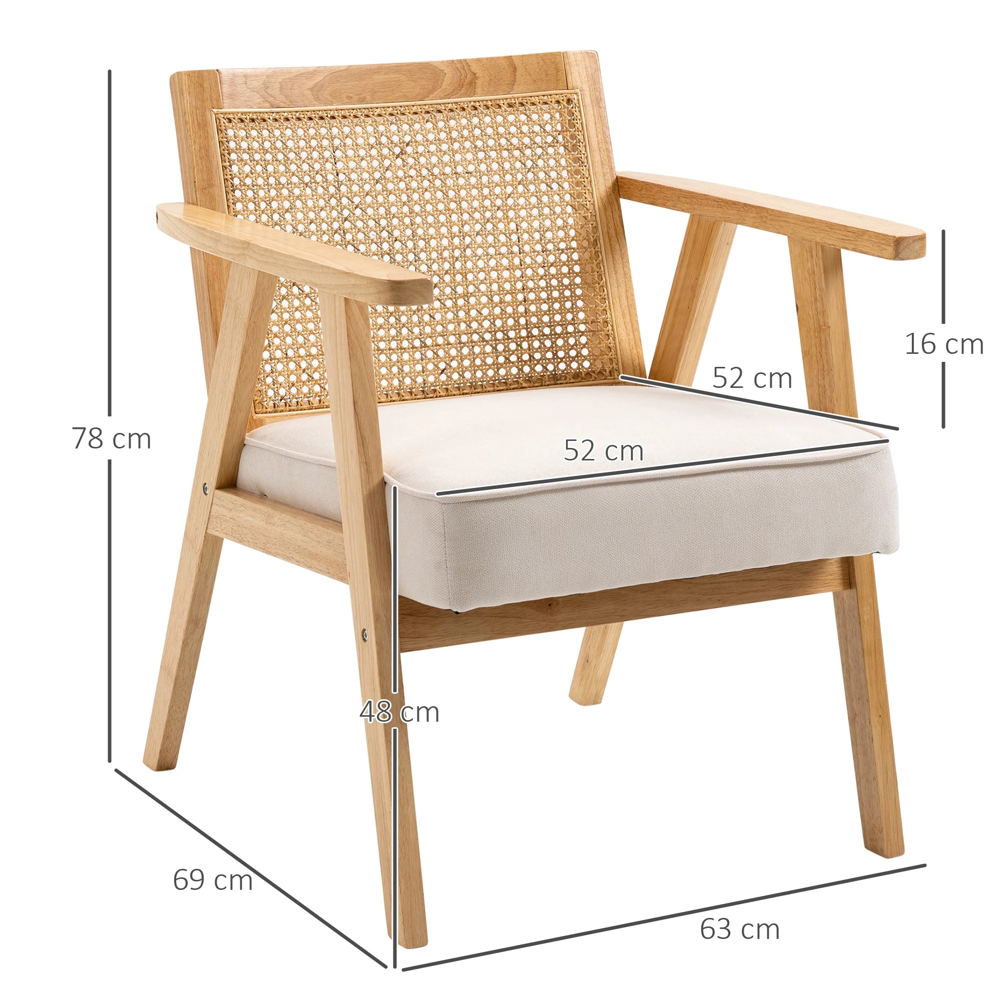 Fauteuil bois et cannage