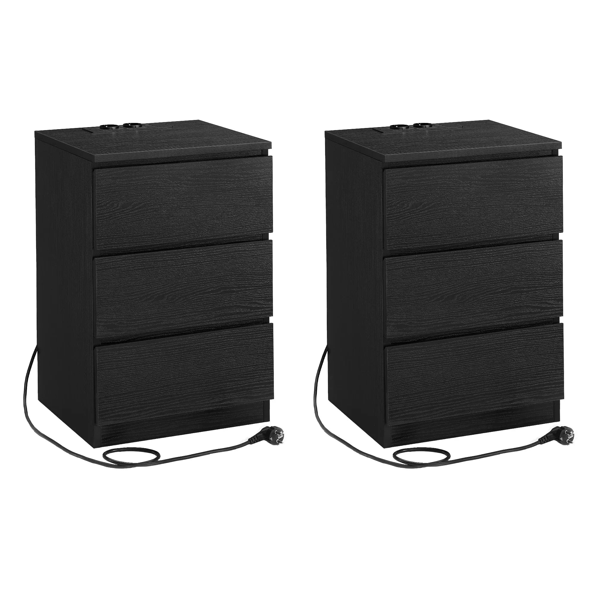 Lot de 2 chevets avec prises USB ElleVitals